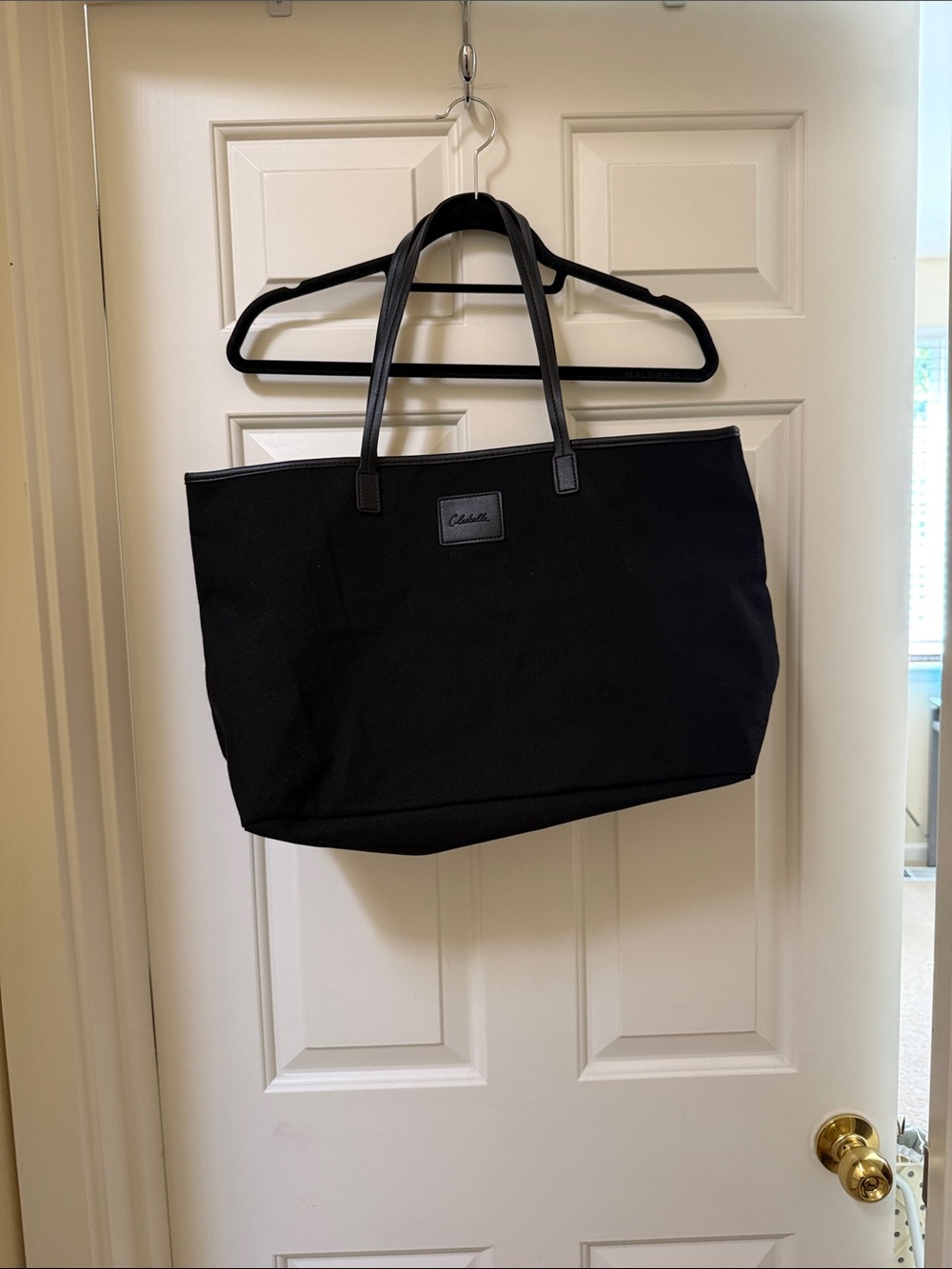 Cleobella Large Black Canvas Tote Bag